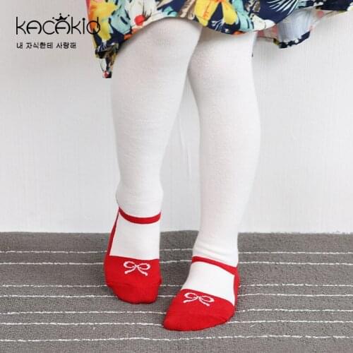 KACAKID Baby Girl Stockings Pantyhose for Dance Kids Antislip Baby Children Girl Stockings Dance Pantyhose Bownot Pattern ka1167