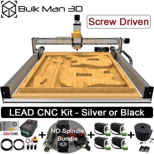 4 Axis LEAD CNC Router Machine Kit + Mach3 GRBL USB Controller Bundle + Cable Drag Chain Bundle + 4pcs Nema23 Stepper Motors
