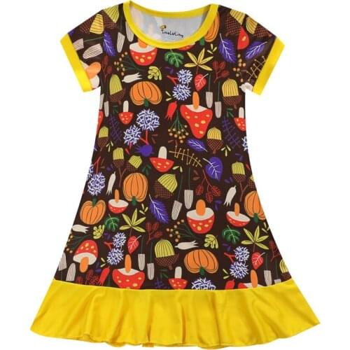 Summer Girls Night Dress Kids Pajamas Baby Nightgowns Children Sleepwear Girls Clothes 3-10Years Pajamas Dress Homewear Clothes