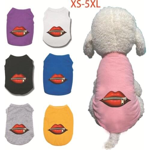 Small Dog Clothes Vest, Spring and Summer Cute Printing Breathable Shirt T-shirt Pet Cat Vest, French Bulldog Chihuahua Clothes
