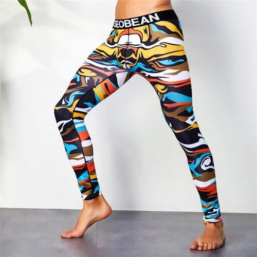 Men Running Tights Male Gym Leggings Basketball Compression Pants Jogging Bodybuilding Tights Skinny Pants Gay Sportswear XXL