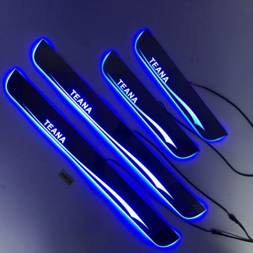 LED Moving Door Scuff for Nissan Teana L33 Sill Plate Overlays Linings Welcome Light Pedal Mouldings