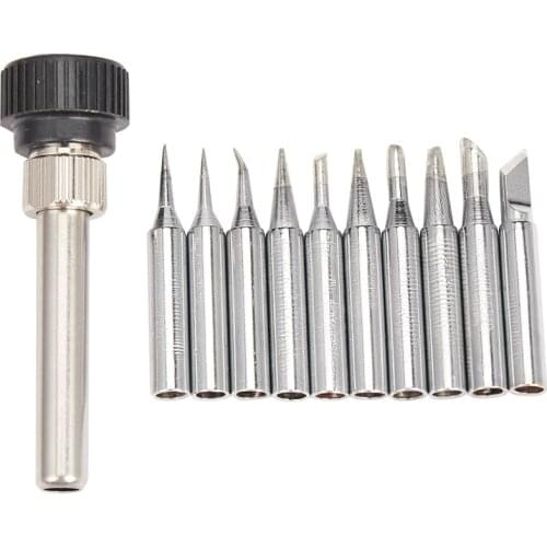 11PC/Lot 900M-T Soldering Iron Tips Welding Tip 900M-T-I/B/K/1.2D/1.6D/2.4D/3.2D/2C/3C/4C Heating elements Soldering Tips