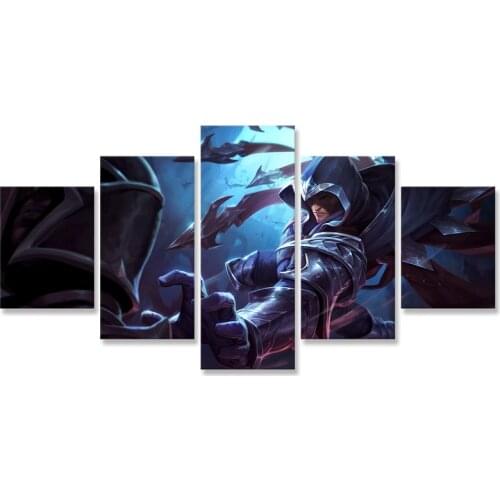 LoL Talon Wall Art Painting 5 Pcs Wall Posters Canvas Paintings Modular Picture for Livingroom Home Decoration