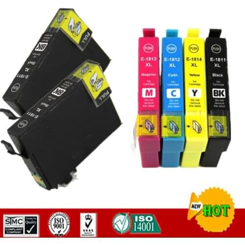 One set plus 2BK Compatible ink cartridge suit for T1811 -T1814 suit for Epson XP-30/102/202/205/302/305/402/405/212/215/315/412
