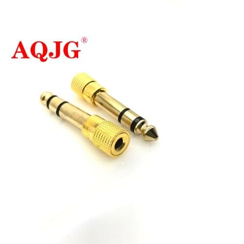 Jack 6.5 6.35mm Male Plug to 3.5mm Female Connector Headphone Amplifier Audio Adapter Microphone AUX 6.3 3.5 mm Converter