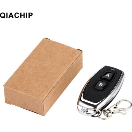 QIACHIP 433 MHz RF Remote Control Switch Learning Code EV1527 For Gate Garage Door Controller Alarm Key 433mhz Included Battery