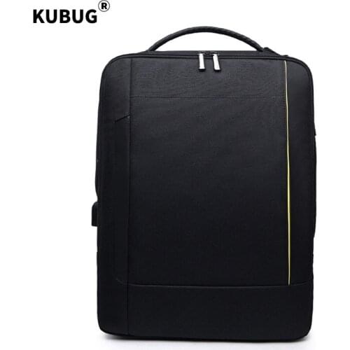 KUBUG 15.6 inch Laptop Backpacks Anti Theft Waterproof Nylon Men USB Charging School Fashion Travel Male Mochilas Feminina Casua