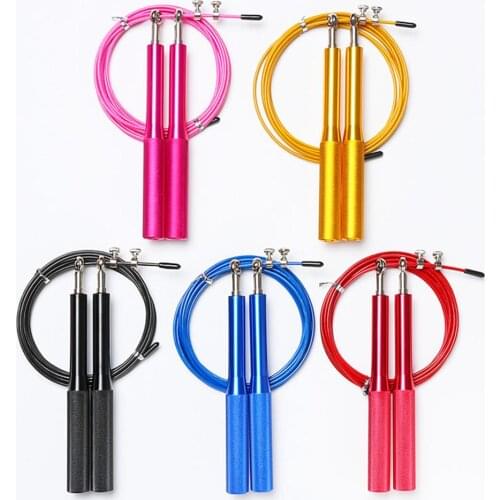 Crossfit 2.8m Speed Jump Rope Metal Handle Skipping Rope for MMA Boxing Fitness Skip Workout Training at Home Gym Outdoor