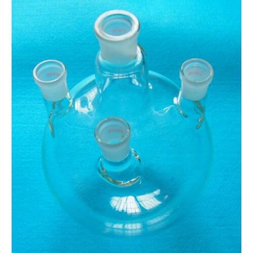 3L,24/29,4-neck,Round Bottom Glass Flask,Four Necks,3000ml,Laboratory Reaction Bottle