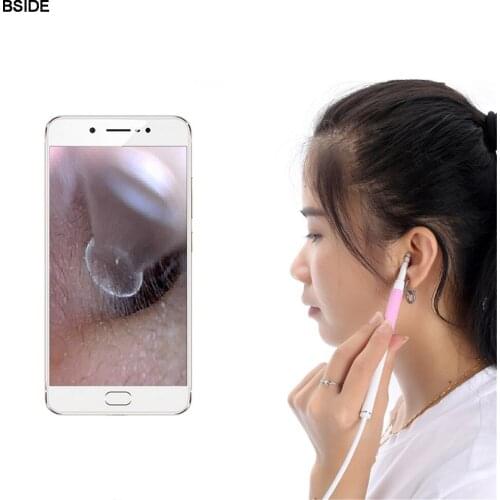 Ear Endoscope 3 in 1 Ear Cleaning Tool Multifunctional Earpick 5.5mm Mini Camera For Android PC Ear Spoon OTG