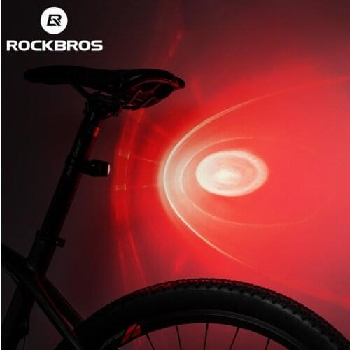 ROCKBROS Bicycle Tail Light USB Rechargeable Waterproof MTB Road Bike Scooter Warning Rear Light Night Cycling Accessories