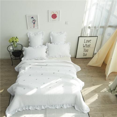 Embroidered Bedspread on the bed linen cotton Linens Antibacterial Coverlet quilted blanket Bedspreads for bed covers bed Plaid