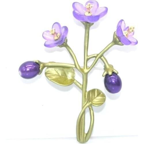 Qingdao fashion womens violet artificial pearl green brooch brooch accessories