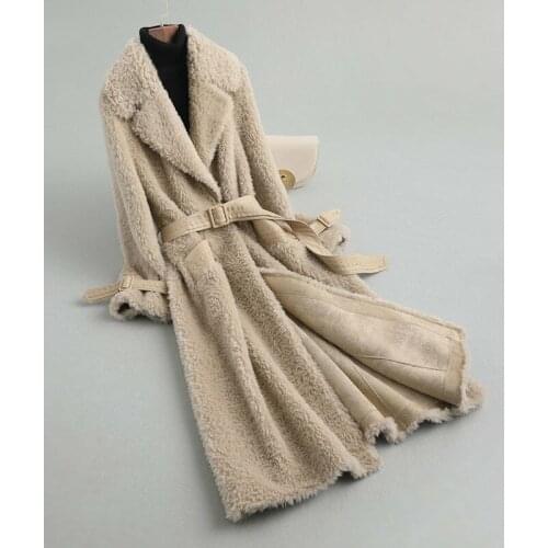 2020 New Real Fur Coat Women Winter Jacket 100% Wool Fur Coats and Jackets Korean Woman Clothes Abrigo Mujer KQN52625 KJ5586