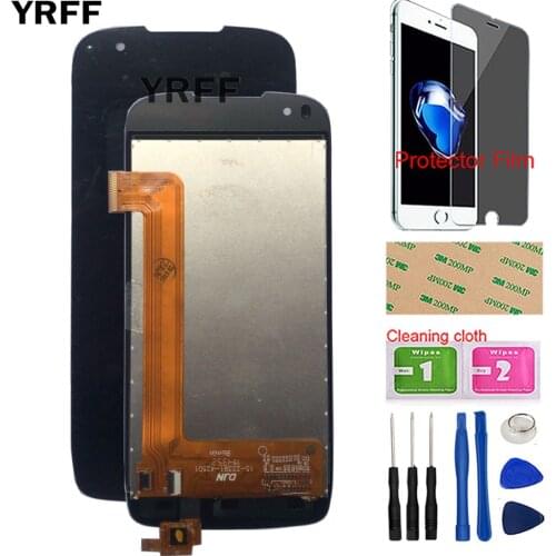 Mobile LCD Display Touch Screen For Fly IQ4405 IQ 4405 LCD Display Touch Screen Digitizer Full Assembly 4.5'' + Protector Film