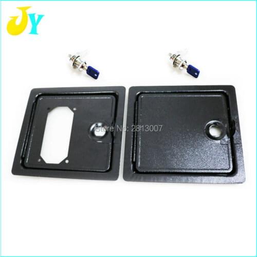 1 set game accessory iron door coin door arcade coin up & down door with 2 pcs 22mm CAM lock Arcade cabinet parts
