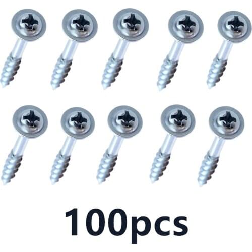 100pcs Pocket Hole Screws Self Tapping Screw Galvanized 25-63mm Coated ST4 Drive Screw Tool parts for Pocket Hole Jig System