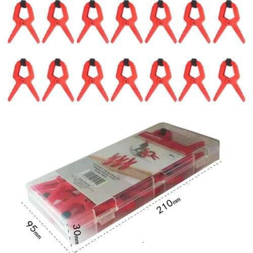 20Pc 2 inch Woodworking Spring Clamps Set A-shape Plastic Wood Clips Carpentry Nylon Mini Photo Frame Clamp Diy Tools in a Box