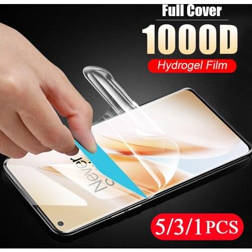 5/3/1Pcs soft full cover screen protector for oneplus 6T 7 7T 8 pro 8T Z Nord hydrogel film protective film Not Glass smartphone