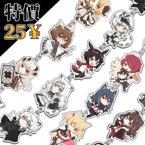 Anime Game Arknights SilverAsh Chen Ifrit Texas Acrylic Keychain Cosplay Cartoon School Bag Itabag Pendant Keyrings Xmas Gifts