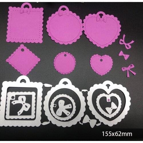 Bow Heart Circle Cut Dies For Card Making Metal Cutting Dies DIY Craft Wedding Emboss Template Stencil Paper Photo Album Decor