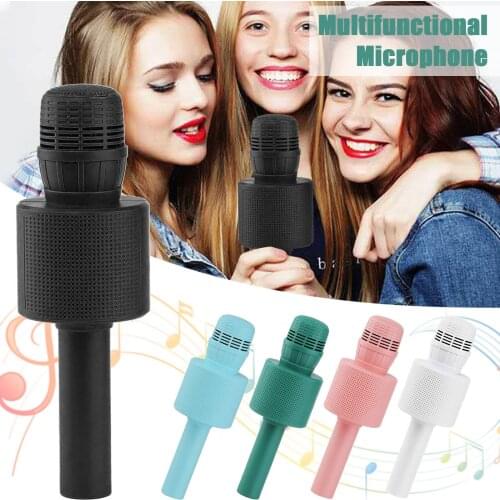 Wireless Bluetooth Handheld Karaoke Microphone Speaker KTV Player Mic Party Home KTV Meeting Toys USB Microphones for Kids Gifts