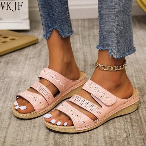 Shoes Women Sandals 2021 Summer New Fashion Outdoor Heel Womens Heel Slippers Sandalias Mujer