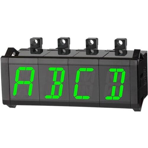 D1AA-GN Display, W11XH20mm LED, Green, 16-Segment, Serial & Parallel Input, 12-24 VDC