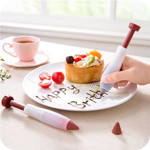 Baking Tool Food Grade Silica Gel Chocolate Jam Writing and Mounting Pen Cake DIY Graffiti Pen Milking Butter Gun