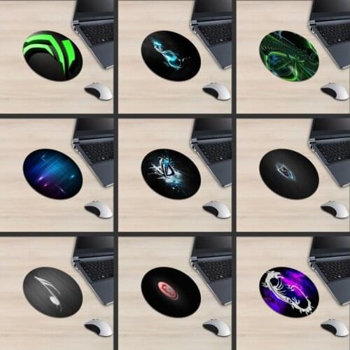 XGZ 3D Rendering Round Mouse Pad Technology Modern Image Line Animal Dragon Pattern Stun Radiance High Texture Desk Mat Rubber