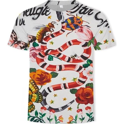 2021 hot sale summer t-shirt fashion 3d animal casual sports t-shirt short sleeve O-neck t-shirt Harajuku t-shirt