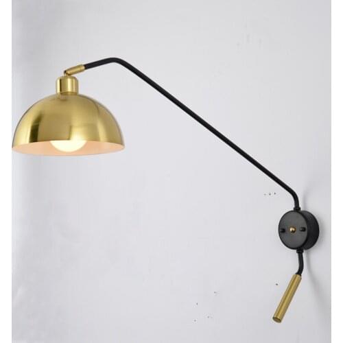 Loft Vintage industrial jielde long Arm adjustable Wall Lamp Reminisce Retractable E14 LED wall lights for bedroom living room
