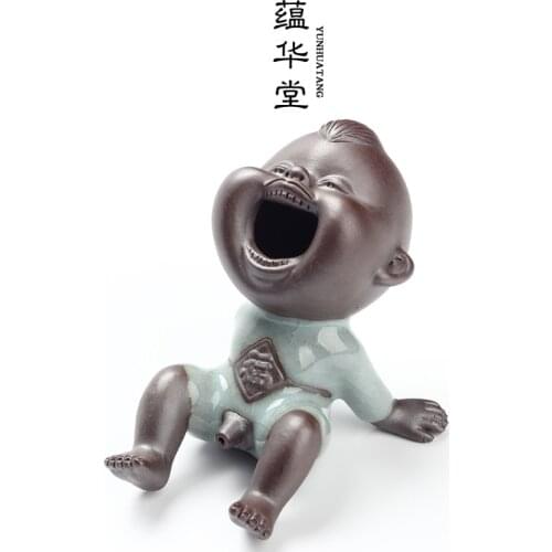 Cute creative purple sand pee boy tea pet decoration Geyao tea pet water tea pet tea set tea ceremony tea play