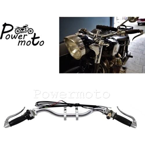 Motorbike Classic Complete Handlebar Kit Dnepr Ural Sidecar Brake Clutch Lever Throttle Grip Bar for BMW KS750 K750 R75 BW40