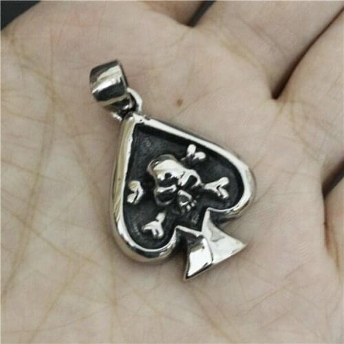 New Arrival Heart Shape Skull Biker Pendant 316L Stainless Steel Hot Selling Pendant