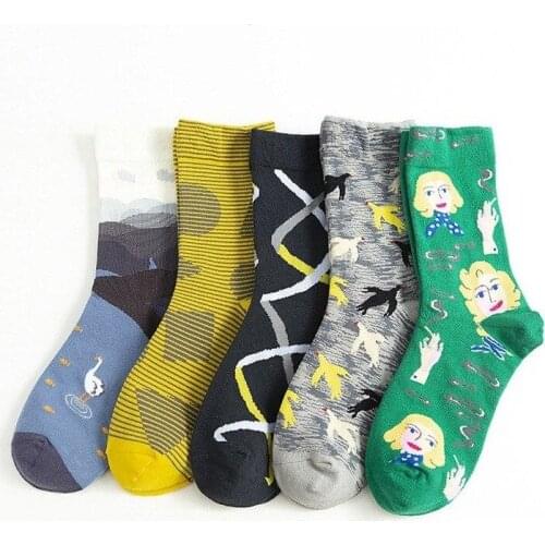 Jeseca New Clearance Sales Anime Cute Women Long Socks Harajuku Streetwear Hip Hop Fashion Skateboard Sport Underwear Gifts