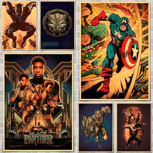 Black panther Movie Poster Wall Stickers For Home Room Bar Decor Art