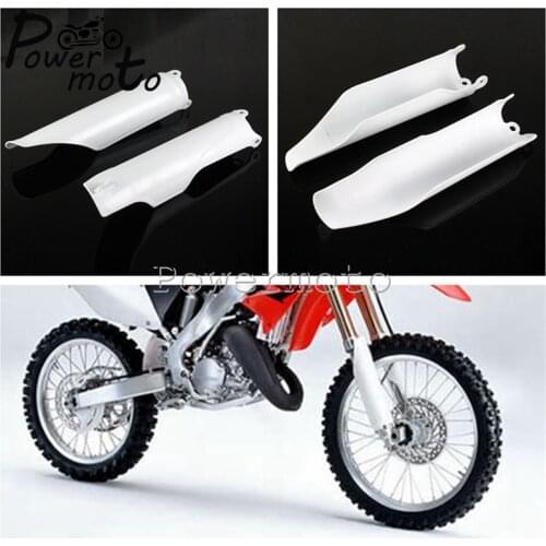 Plastic Front Fork Guards Cover Enduro Supermoto Motocross For Honda Cr125 Cr250 Cr500 CRF 250R 450R 250X 450X 1993-2018 16 15