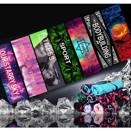 Fitness Cold Towel Outdoor Sports Cold Feeling Towel Fashion Printing Yoga Cooling Towel Running Quick Drying Towel