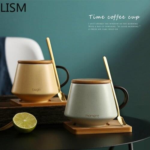 Simple Nordic Coffee Mug Breakfast Ceramic Cup with Spoon for Large Women Office Water Table Cup Gift Box Cups and Mugs Morphe