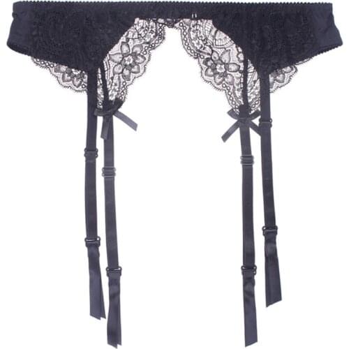 Adjustable Women Garters Suspenders Waist Belt for Stockings Suspender Sexy Women Wedding Lace Top Garter