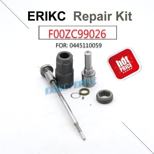 ERIKC F00ZC99026 Diesel Injector 0445110059 Repair Kit Fuel Heavy Truck Engine Part Nozzle DLLA145P978 Valve F00VC01015 For JEEP