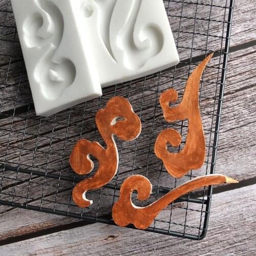 Sea wave cloud shape silicone mold DIY chocolate fudge mold UV resin pottery clay plaster soap and other handicraft accessories