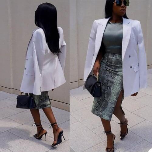 Chic White Notched Lapel Women Blazer Custom Made Classic Vintage Pocket Streetwear Jacket Office Lady Daily Casual Coat