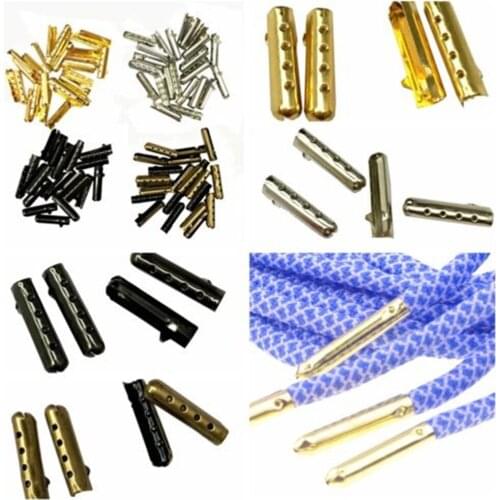 100 PCS/Set Shoelace Head Aglets DIY Shoelaces Repair Shoe Lace Tips Replacement End Shoes Rope Head Rope Cip Tail Clamp Bullet