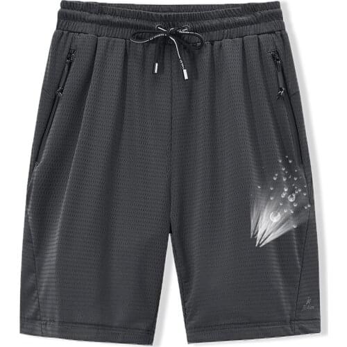 Large Mens Shorts Mesh Elastic Summer Breeches 8XL 6XL Big Size Clothing Nylon Black Grey Spandex Sweat Shorts Plus Size Shorts