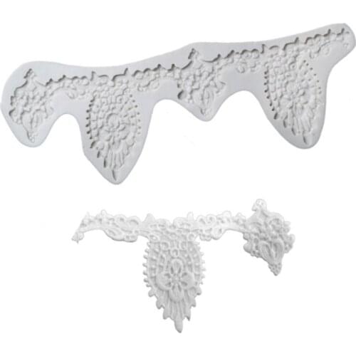 Lace pattern Silicone Mold Fondant Cake Decorating Tools Silicone Mold Sugarcrafts Chocolate Baking Tool For Cakes Gumpaste Form