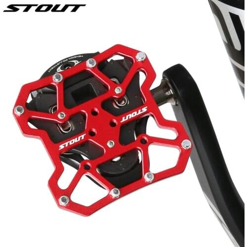 STOUT Bicycle Clipless Pedal Platform Adapters Cycling Shoes Cleats for SPD Road MTB Quick Release Adapter for Selflocking Pedal