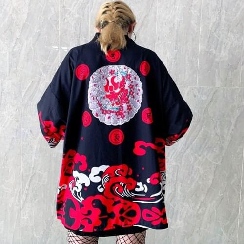 Women Kimono Cardigan Japanese Clothing Shirt Haori Yukata Women Samurai Costume Kimono For Women Japanese Streetwear Cosplay